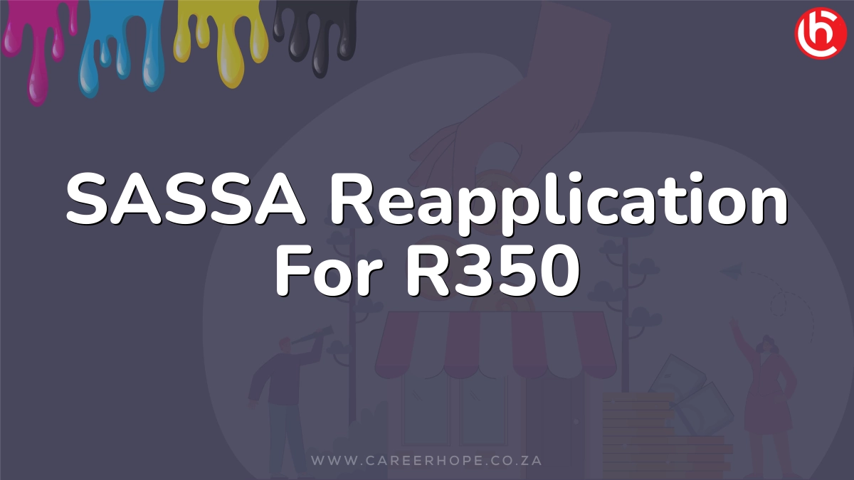 SASSA Reapplication For R350