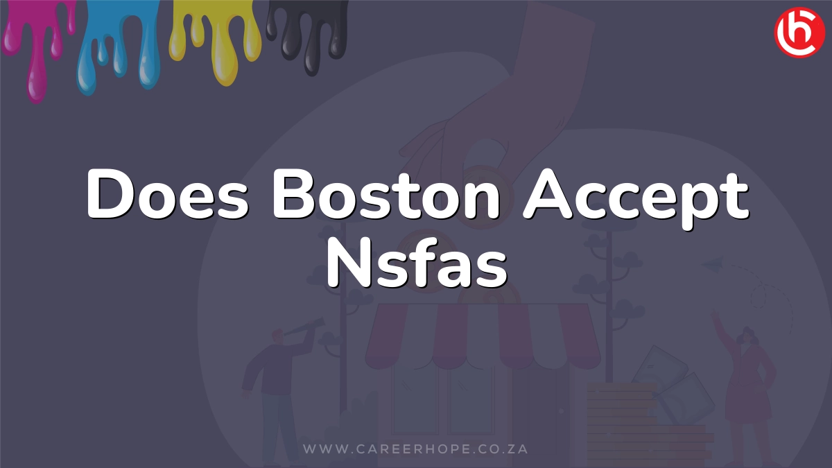 Does Boston Accept Nsfas
