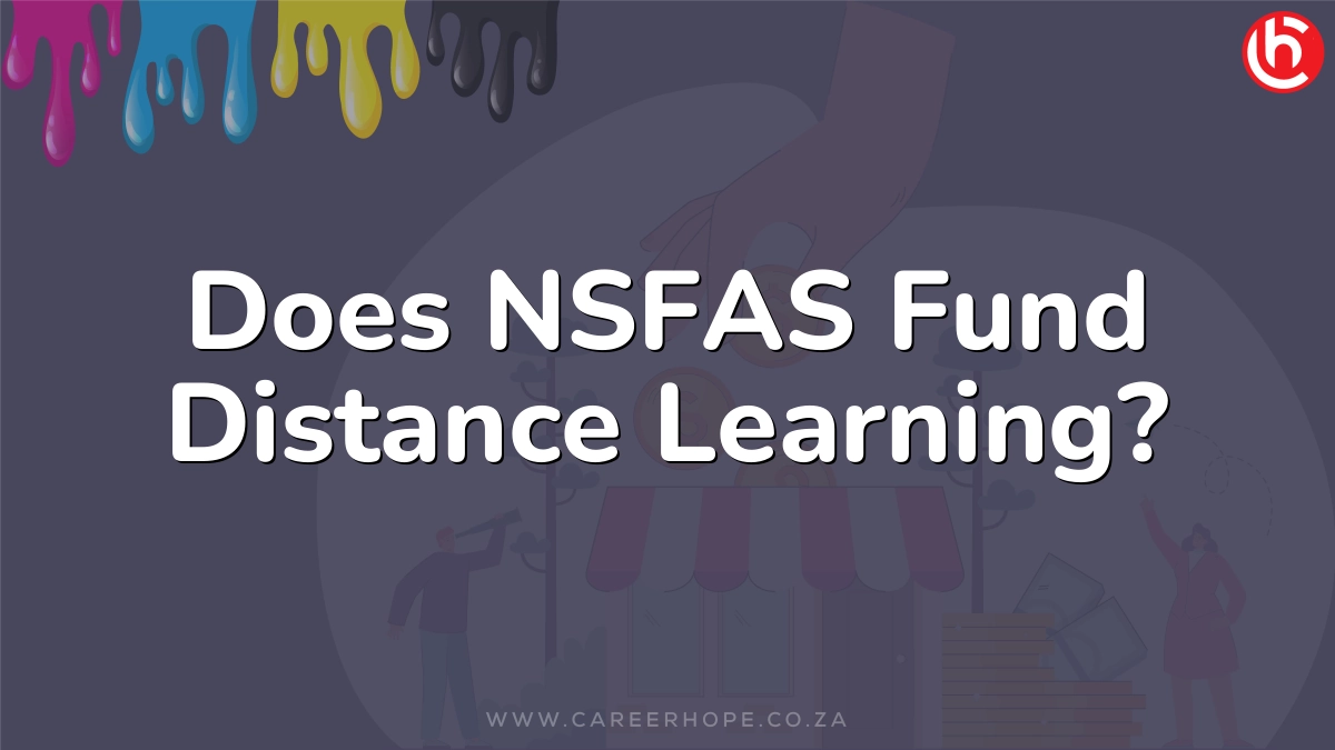 Does NSFAS Fund Distance Learning?